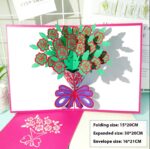 Rose Bouquet Paper Carving Birthday Blessing Small Card Greeting Card - Image 8