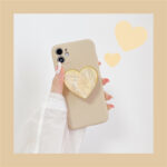 Khaki Is Suitable For Apple Mobile Phone Case Holder Liquid Silicone Anti-drop - Image 5