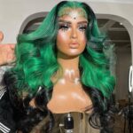 Gradient Orange Yellow Blue And Green Real Hair Headgear - Image 5