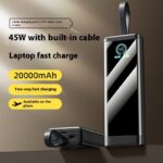 PD45W Notebook Power Bank 20000 MA Large Capacity With Cable - Image 2