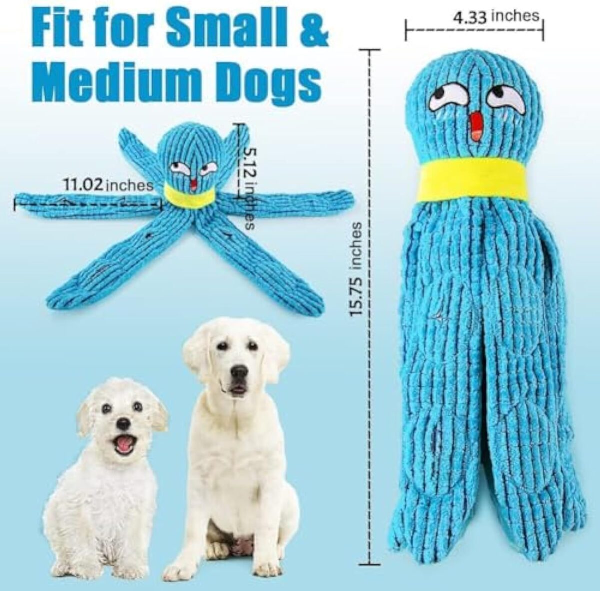 Squeaky Dog Toy,Octopus Sniffing Dog Toys, Plush Interactive Puzzle Dog Toys With Soft Fabric Crinkle For Large, Medium, Small Sized Dog, Relieve Stress, Encourage Natural Foragin,Best Dog Boredom Toy - Image 4