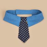 Durable Pet Collar Adjustable Denim Pet Collar With Star Pattern Dog Necktie For Holiday Weddings Formal Events For Dogs - Image 6