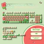 Watermelon Theme Five-sided Sublimation MOG Height PBT Small Steamed Bun Key Cap Mushroom Type - Image 7