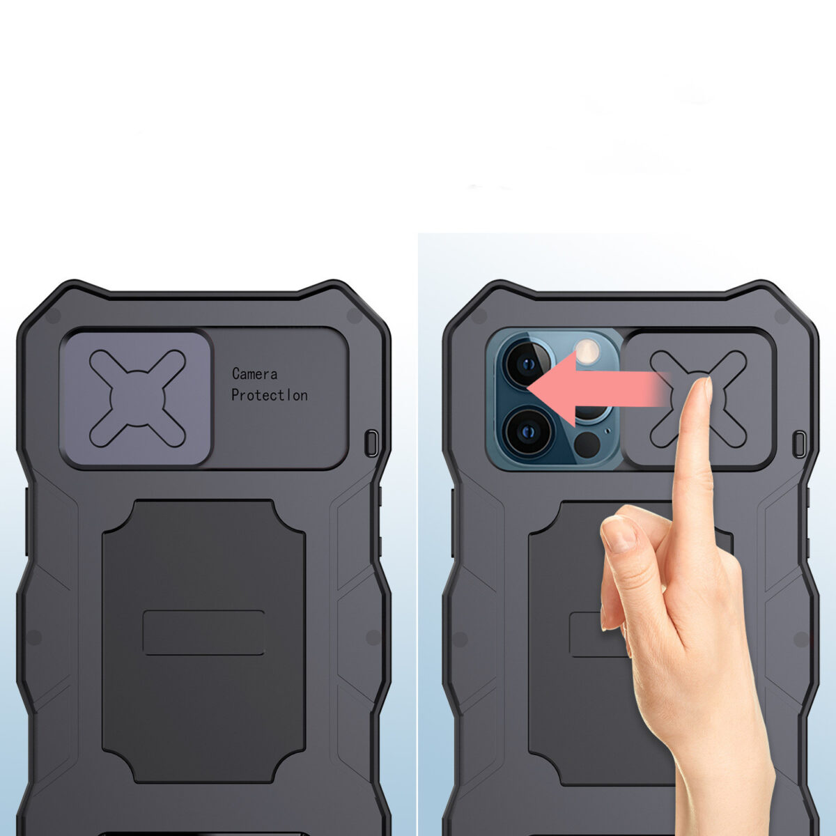 Metal Anti-drop With Bracket Three-proof Mobile Phone Case - Image 3