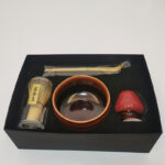 Japanese Matcha Making Tool Set Colored Glazed Kiln Changing Scrub Bowl - Image 4