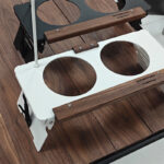Cat Food Bowl Rack Outdoor Camping Dog Basin Double Bowl Shallow Mouth - Image 3