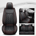 All-inclusive Wear-resistant Full-leather Contrast Stitching Car Seat Cushion - Image 5
