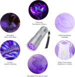 UV Flashlight LED Handheld Blacklight Flashlight Mini Light Torch Detector For Dog Pet Urine Stains Bed Bugs And Scorpions Batteries Not Included - Image 7
