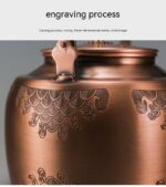 Copper Boiling Water Manual Mechanism Antique Tea Brewing Pot - Image 8
