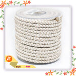 Braided Black Real Cowhide Rope Round - Image 10