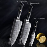 Fishbone Chef's Knife Damascus Deboning - Image 3