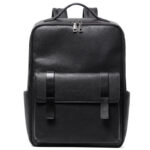 Large Capacity Men's Leather Computer Backpack - Image 6