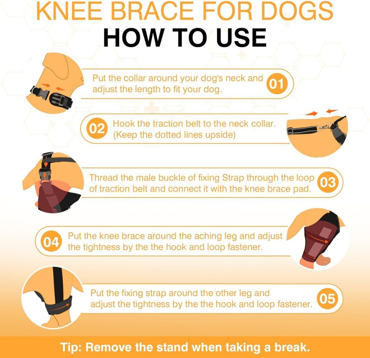 Leg Protector For Dogs Knee Brace Auxiliary Belt Joint Protection Pet Supplies Great Deal - Image 2