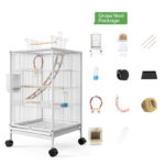 Parrot Xuanfeng Bird Cage With Feeder Toy Grass Nest Breeding Box - Image 9