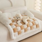 Pet Chessboard Grid Kennel Pad Autumn And Winter Warm Square - Image 6