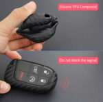 For Key Case Cover Dodge Chrysler Fiat Carbon Fiber Silicone Case Remote Key Protection Case - Image 10
