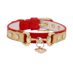 Lizard Pattern Double Buckle Leather Pet Collar - Image 5
