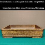 Straight Shallow Rectangular Yixing Fine Zisha Flowerpot - Image 2