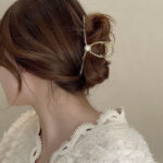 Metal Twist Cross Pearl Hairpin Fashion - Image 5