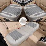 Three-piece Car Seat Cushion New Linen Cushion Cover Without Backrest - Image 2
