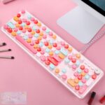 Macaron Wired Mechanical Keyboard And Green Axis Mouse Set - Image 6