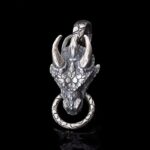 S925 Sterling Silver Blue Dragon Punk Pendant - Image 5