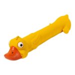 Teeth Grinding Latex Dog Toy Dental Health Durable Dog Toy Cute Yellow Duck Design Squeak Dog Toy For Teeth Boredom Relief - Image 7