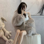 Online Influencer Fashion Hooded Artificial Fox Fur Padded Coat Young - Image 2