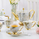 Home Bone China Coffee Cup Set - Image 4