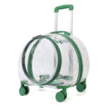 Large Capacity Universal Wheel Fully Transparent Pet Trolley Bag Breathable - Image 6