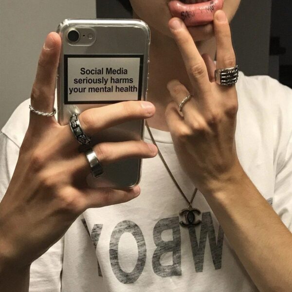 Frosty wind label phone case