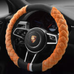 Universal Car Steering Wheel Cover Winter Decoration Cute 38cm Plush Footprint Auto Automobile Vehicle Steering Wheel Protector - Image 7