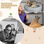 Cat Nest Round Rotating Adjustable Height - Image 4