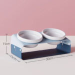 Pet Ceramic Slanting Double Bowl Anti-spill - Image 3