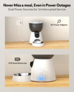 Automatic Cat Feeder With Camera, 1080P HD Video, Night Vision, 5G WiFi, 2-Way Audio, 10s Voice Recorder, Low Food & Blockage - Image 2