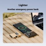 Power Bank Lighter Creative Personality Usb Electronic Lighter Metal Double - Image 2