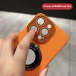 Metal Lens Frame Frosted Phone Case - Image 3