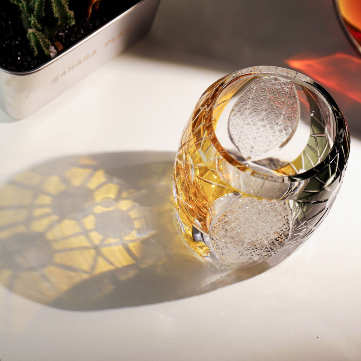 Crystal Whiskey Wine Glass Wooden Gift Box - Image 2