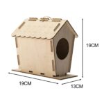 DIY Bird House Yard Gift Shelter Outdoor Unfinished Bird Nest Wooden Nesting Box - Image 2