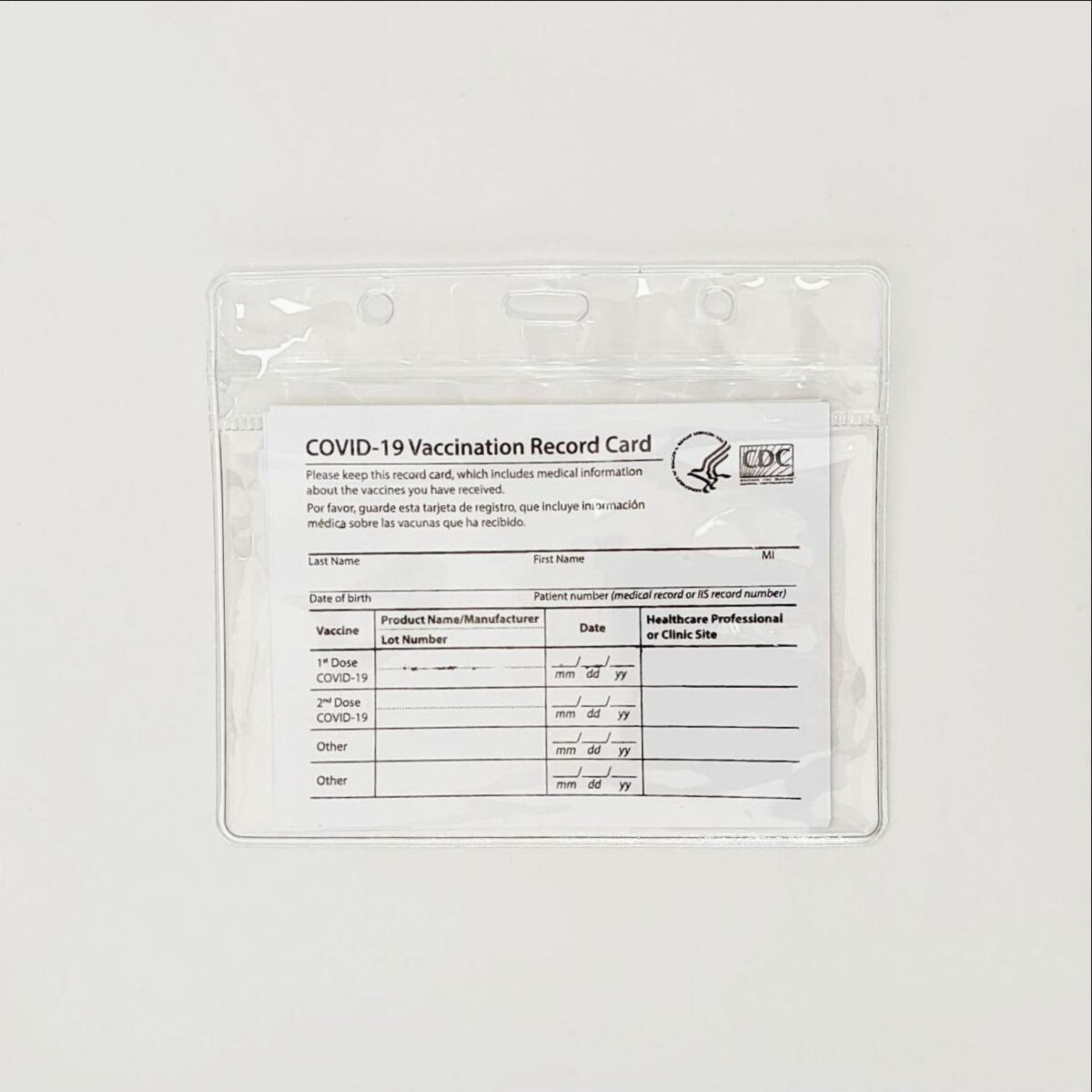 Vertical Transparent PVC Plastic Card Holder - Image 2