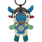Pilot's Little Cute Cow Retro Style Pendant Keychain - Image 4