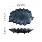 Japanese Fish Creative Leaf Dinner Household Kiln Changed Ceramic Dinner Plate - Image 6