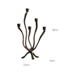 Branched Multi Headed Candlestick Black Ornament - Image 6
