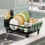 Kitchen Single Two-tier Bowl And Dish Storage Rack Draining Rack - Image 4
