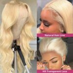 Long Curly Hair Light Blonde Big Waves African Women's Lace Wig - Image 6