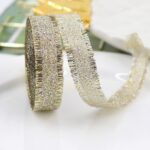 Gift Packaging Wedding Rib Gold And Silver Color Fringe With Bowknot Decorative Baking Ribbon Multicolor - Image 10