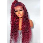 Women's Fashion Front Lace Long Curls Wig Chemical Fiber Head Cover - Image 9