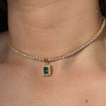 Square Gem Unique Rhinestone Necklace Female Light Luxury Niche Sweet Clavicle Chain - Image 7