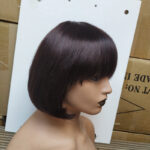 Double Drawn Human Hair Fringe Bob Wig - Image 2