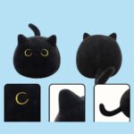 Fluffy Black Cat Plush Toys Stuffed Animal Cats Soft Pillow Nap Cushion Home Decoration Creative Birthday Gift For Kids - Image 4